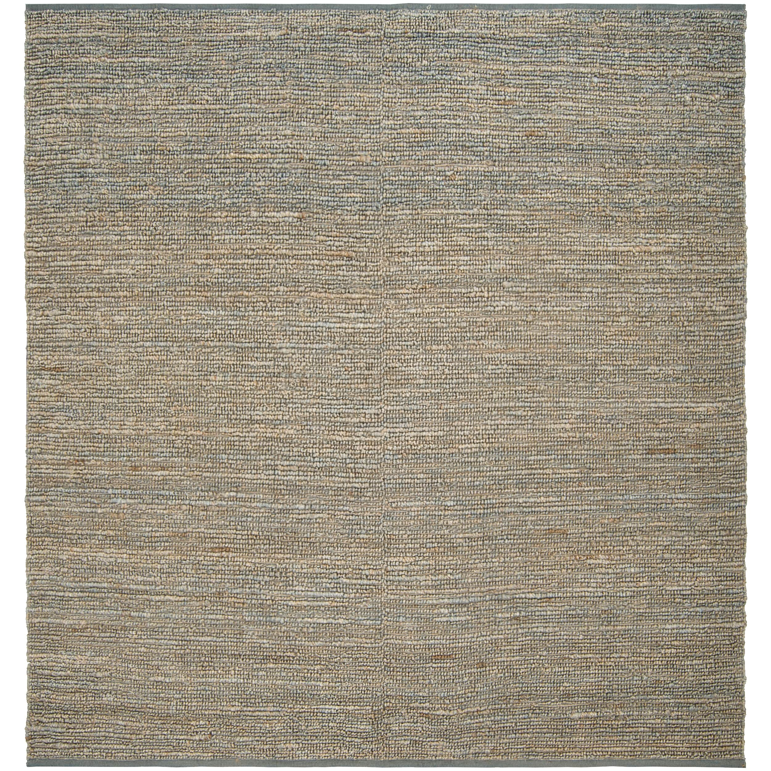 Hand woven Blue Seahor Natural Fiber Jute Rug (8 Square) Today $294