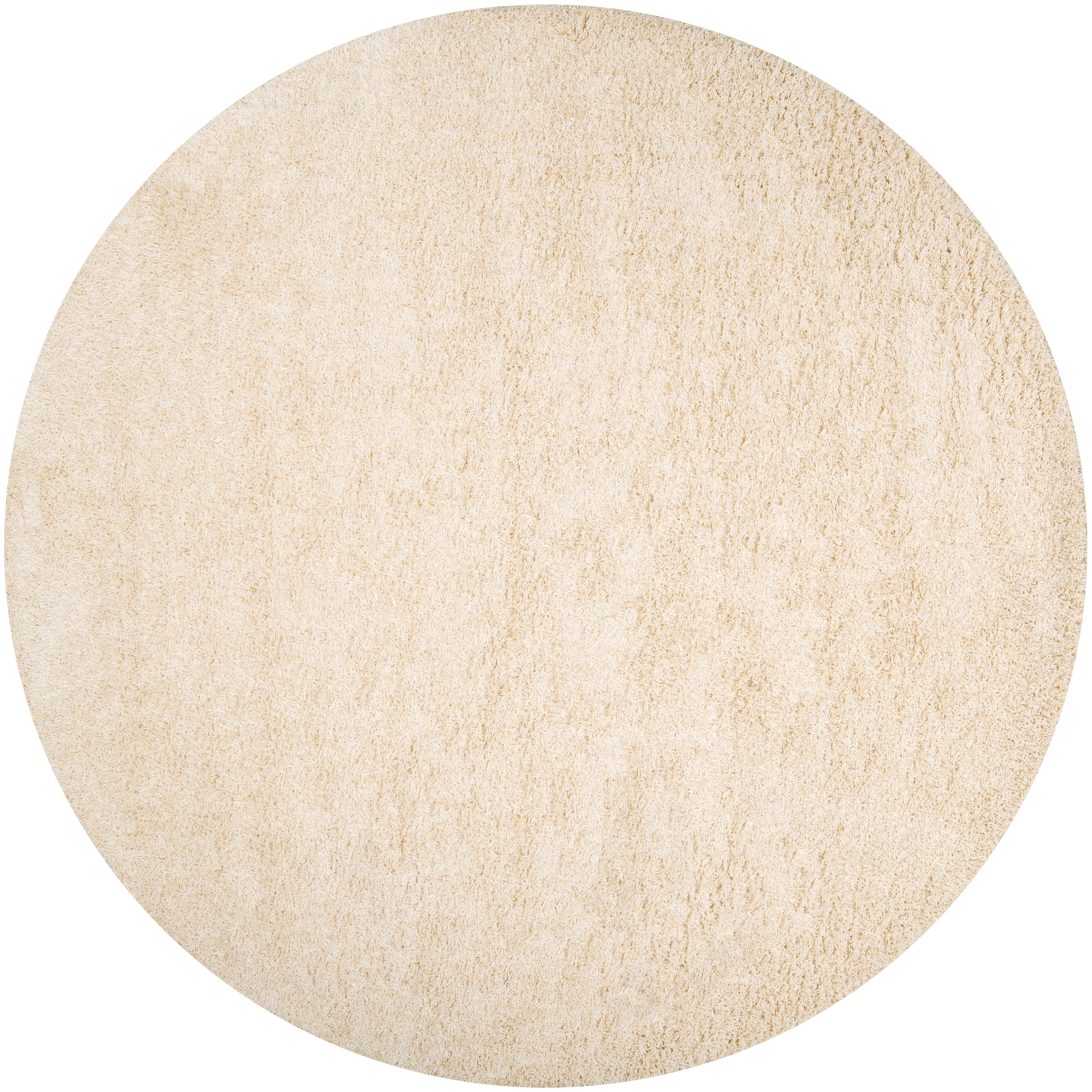 Woven Ivory Debacle Plush Shag (8' Round)