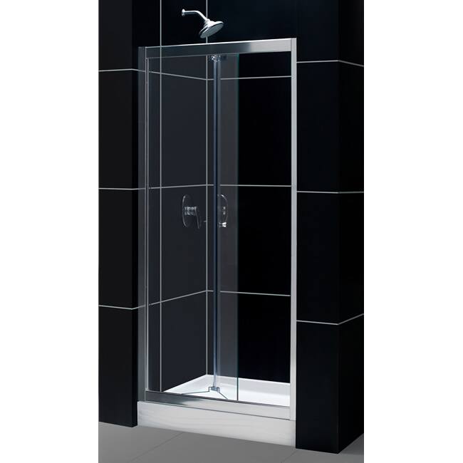 Tub To Shower Kit: Butterfly Shower Door, 32 x 32 TRIO Shower Base