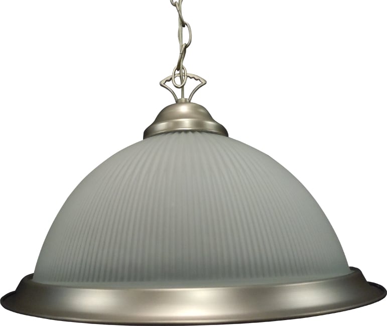 One Light Satin Nickel Pendant