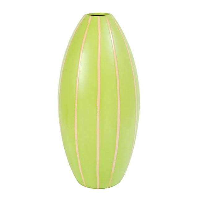 Hand blown 21.2 inch Luscious Lime Glass Vase  