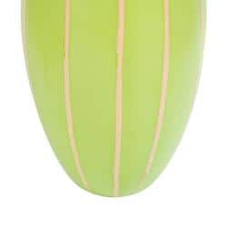 Shop Terracotta Lime Green Vase With Beige Stripes Thailand