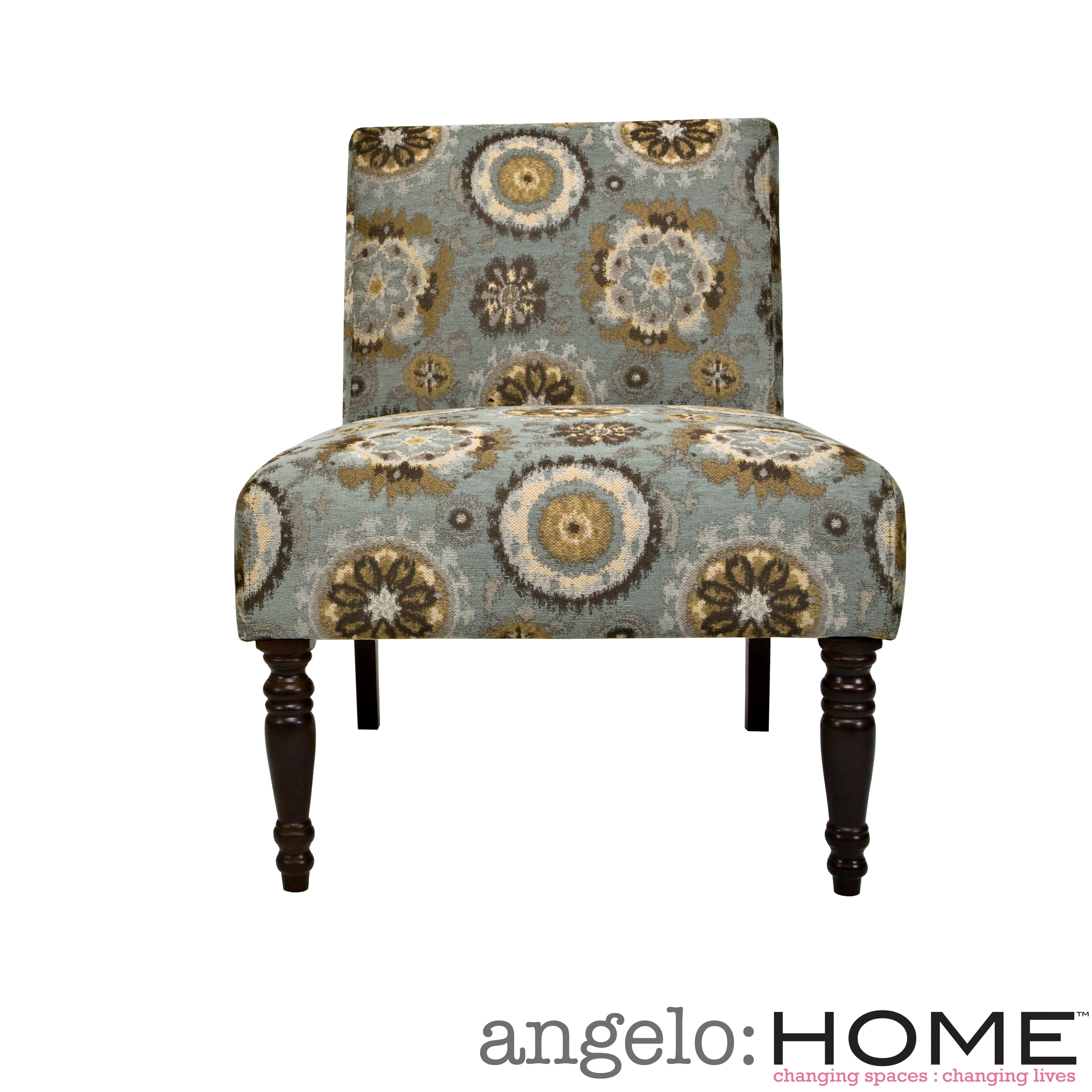 angeloHOME Bradstreet Vintage Tapestry Blue Chair