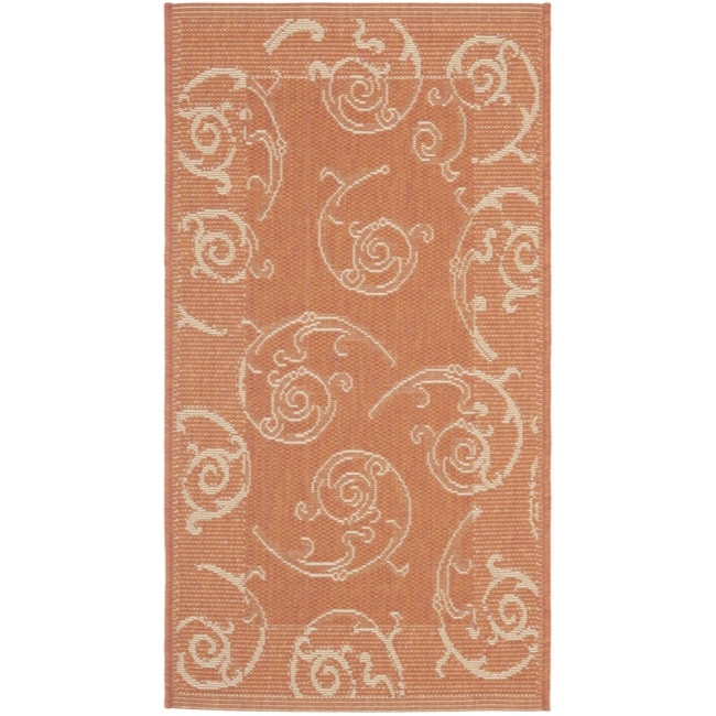 Poolside Terracotta/ Natural Polypropylene Indoor/ Outdoor Rug (2' x 3'7) Safavieh Accent Rugs