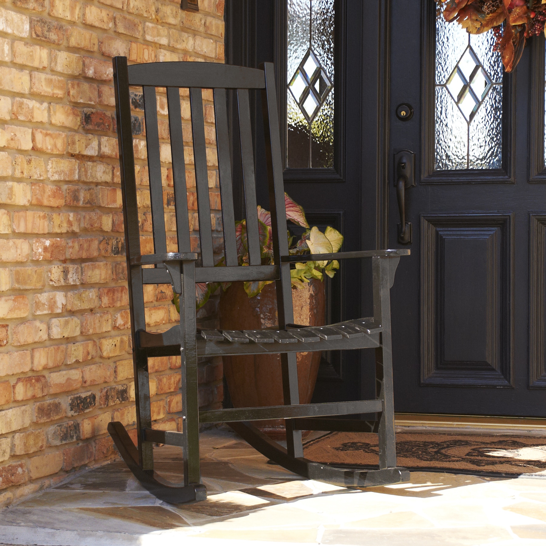 Corbin Black Porch Rocker