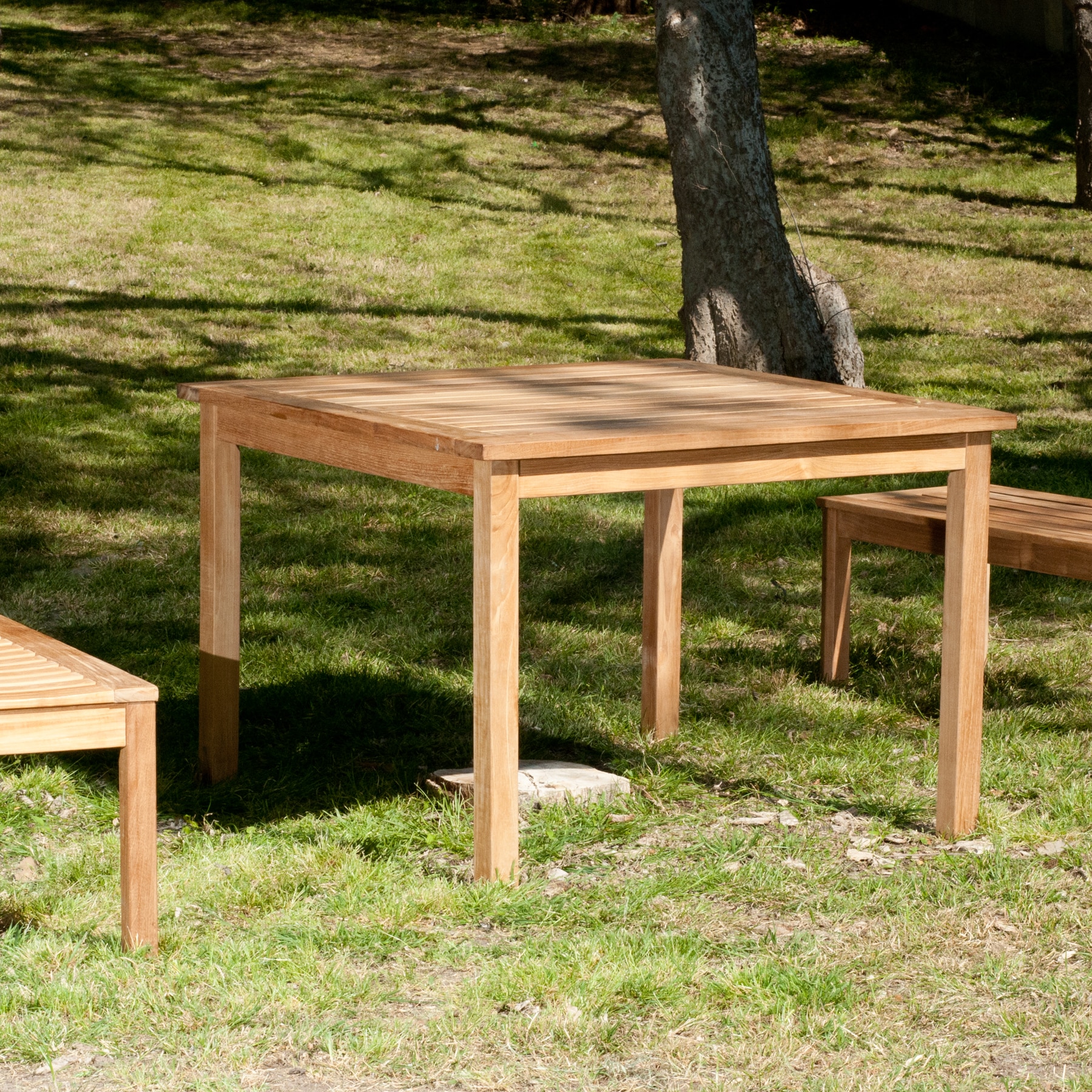 Garnet Light Brown Square Dining Table