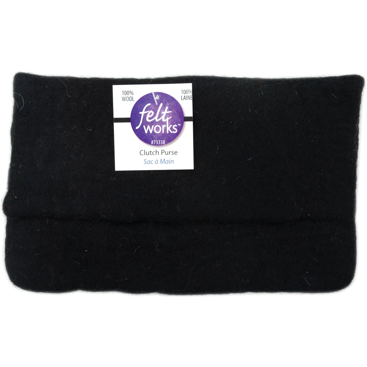 Feltworks Clutch Purse 6 1/2x11x1/2 black (Black. Size 6.5 x 11 x .5. Style Clutch Purse. 6.5 x 11 x .5. Style Clutch Purse. )