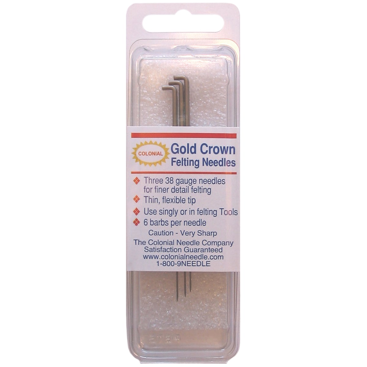 Gold Crown Felting Needles 3/pkg size 38