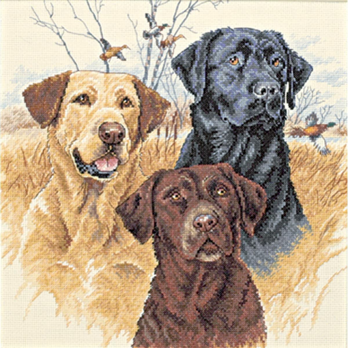 Great Hunting Dogs Counted Cross Stitch Kit 12x12 (12x12. )