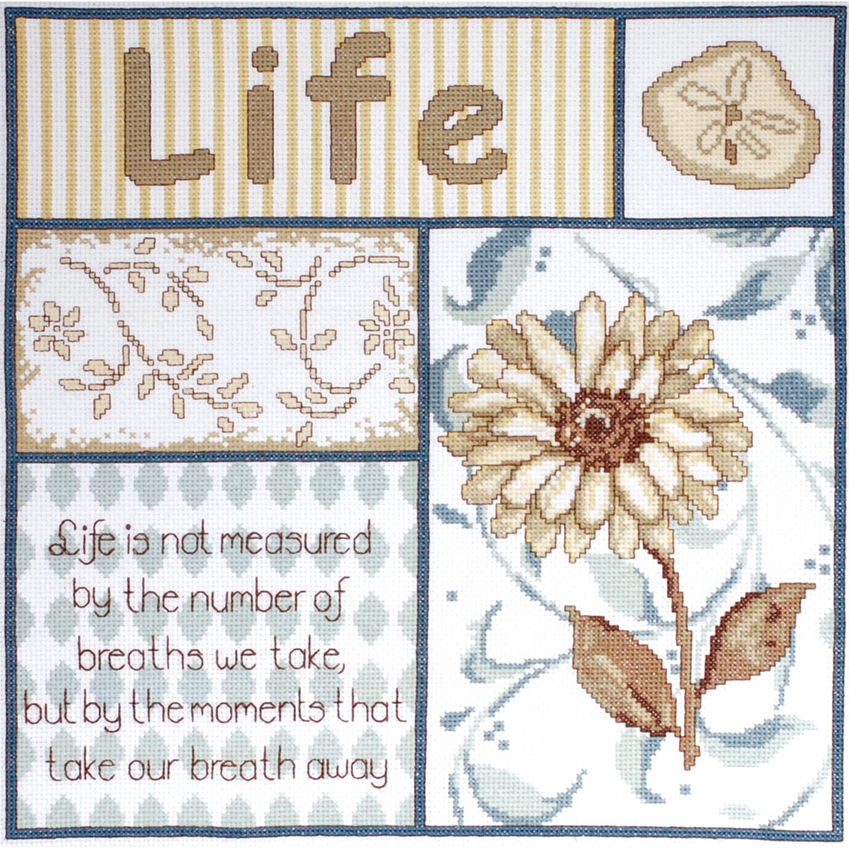 Lifes Moments Counted Cross Stitch Kit 12x12 14 Count