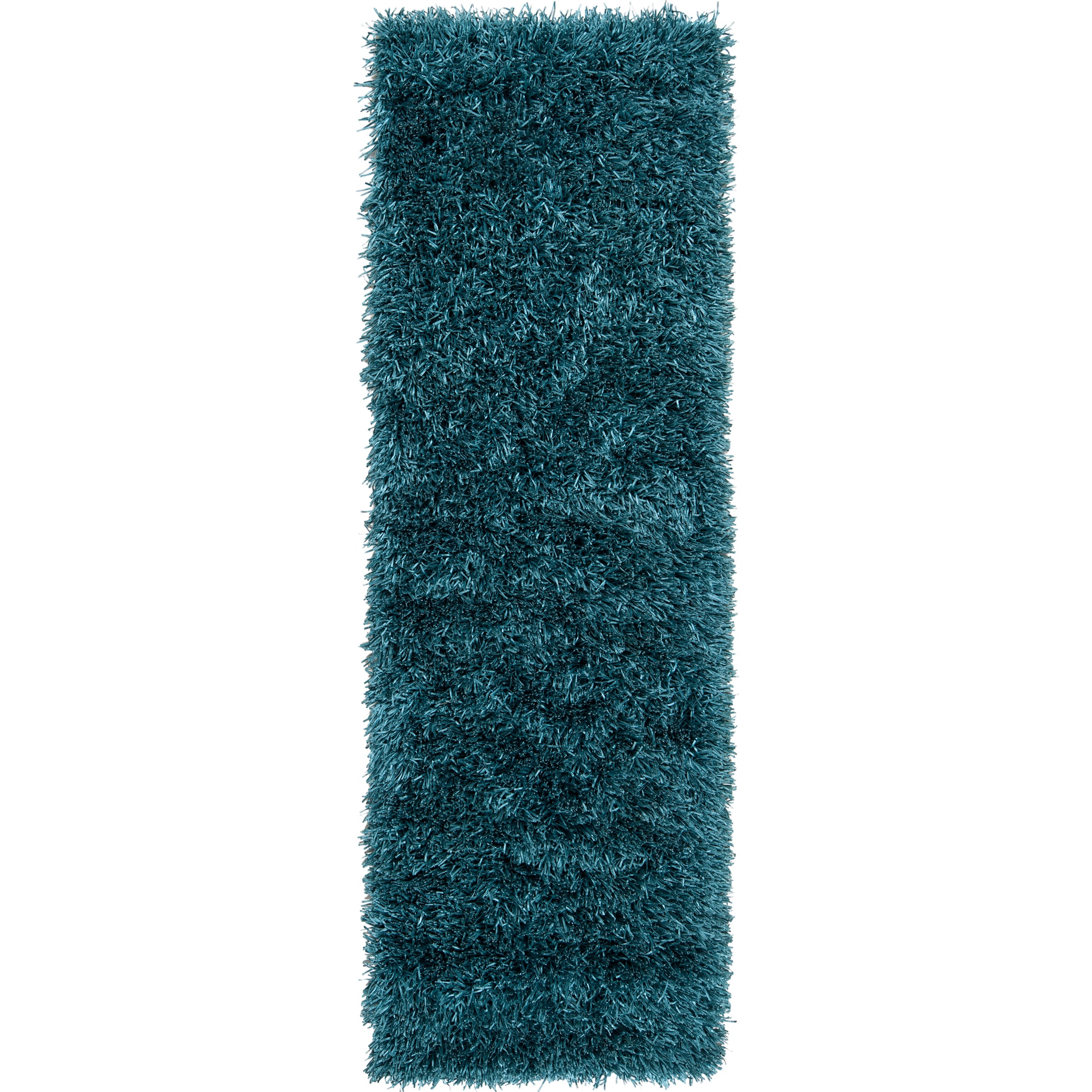 Hand woven Blue South Hampton Soft Plush Shag Rug (26 X 8)