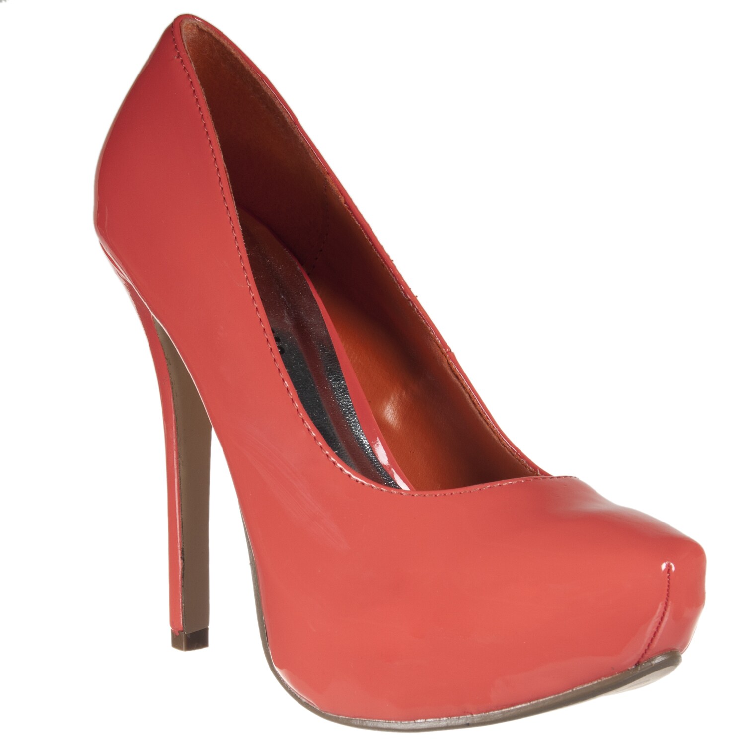 Riverberry Women's 'XOXO' Coral Patent Pumps - Overstock™ Shopping ...