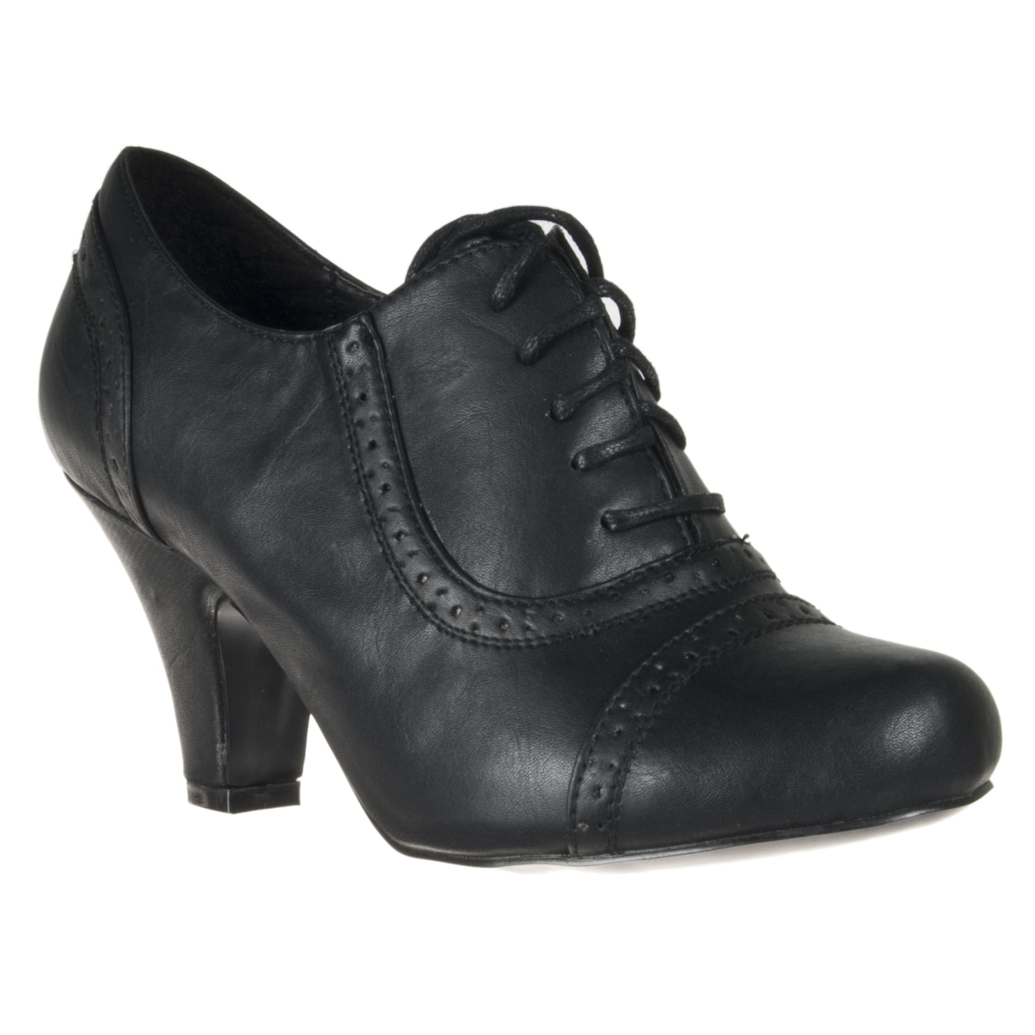 Riverberry Women's 'Reva' Black Heeled Oxfords - 14316902 - Overstock ...