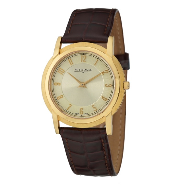 Wittnauer Mens Astor Yellow Goldplated Stainless Steel Quartz Watch