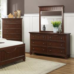 Alderson Warm Cherry 5-piece Cottage Queen-size Bedroom Set - Bed Bath ...