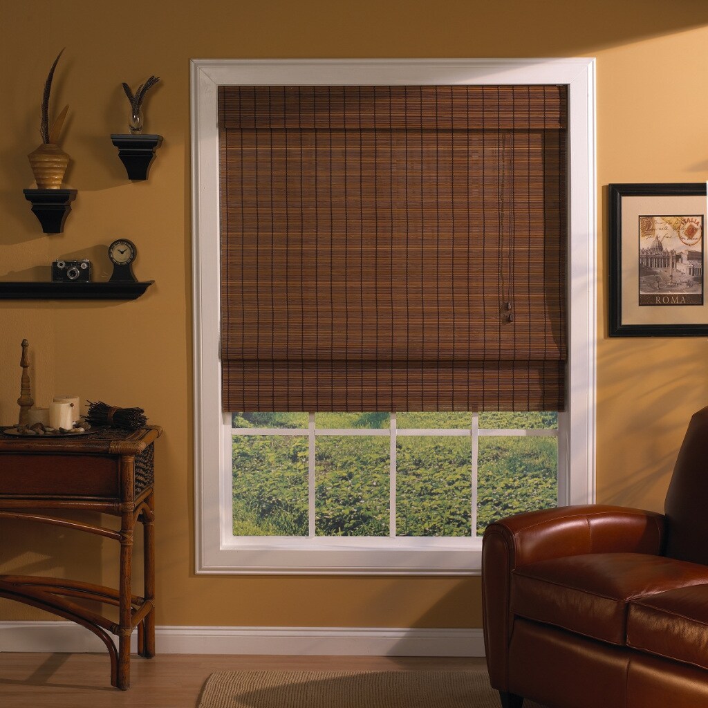 Rio Fruitwood 39x64-inch Roman Shade