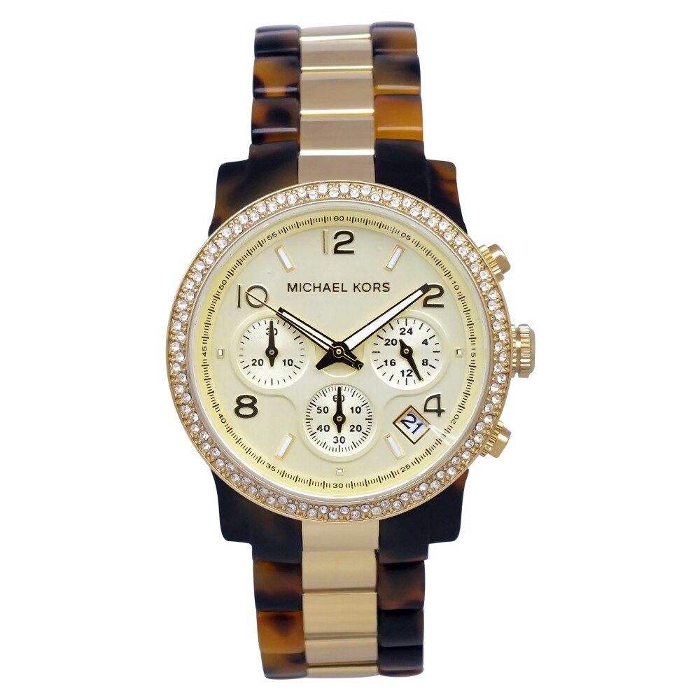 Michael Kors Women's Classic Tortoise/ Gold Watch - 14321679 ...