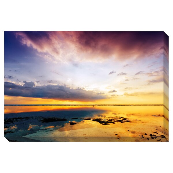 Gallery Direct Ocean Sunset Panorama Oversized Gallery Wrapped Canvas