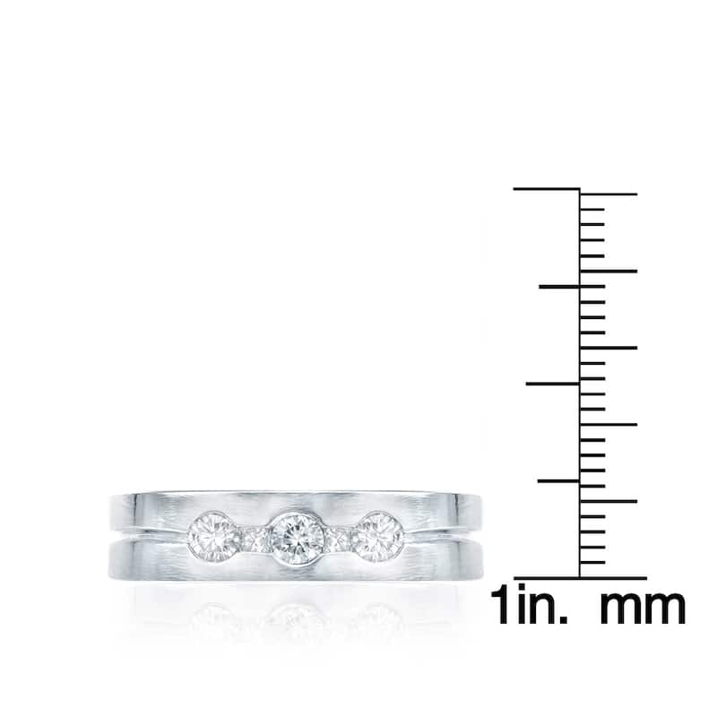 Auriya Men's 14k Gold 1/2ct TDW 5-Stone Diamond Ring or Wedding Band