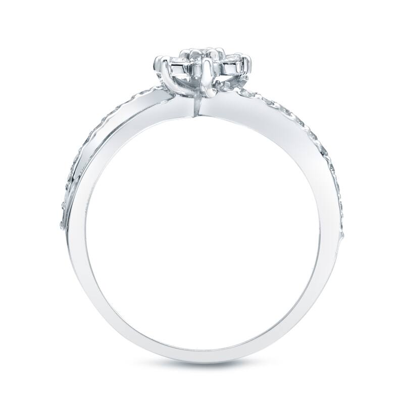 Auriya Daisy Split Shank 1/2ct TDW Split Shank Diamond Ring 14K Gold