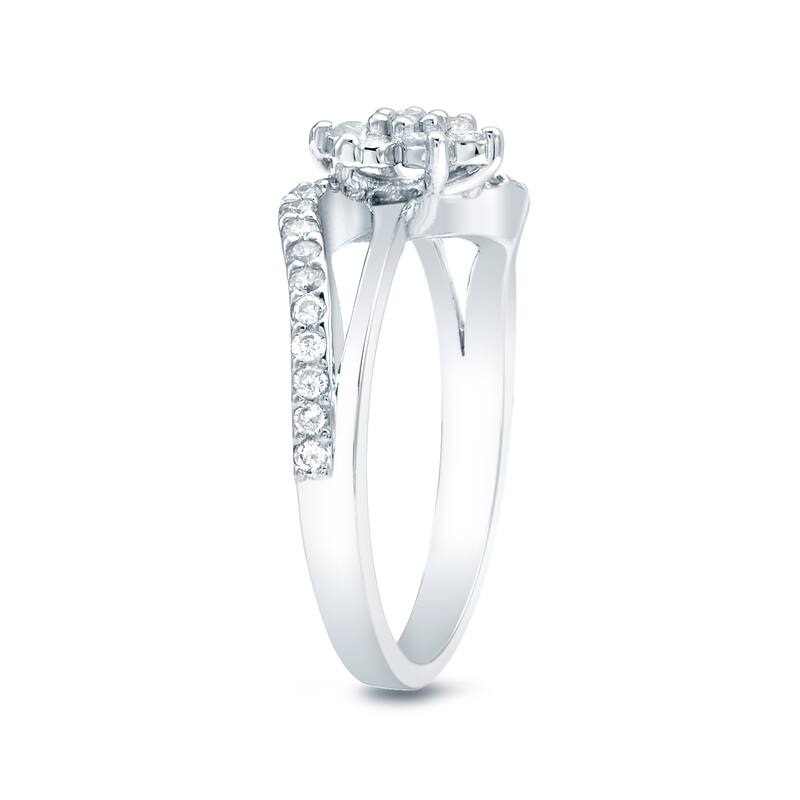 Auriya Daisy Split Shank 1/2ct TDW Split Shank Diamond Ring 14K Gold