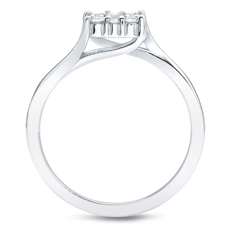 14K Gold Auriya 1/4ctw Diamond Engagement Promise Ring Square Shape
