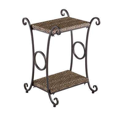Castell Leopard Animal Print Accent/ Side Table