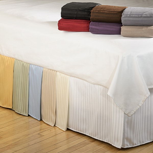 Microfiber Stripe 15 inch Drop Bedskirt