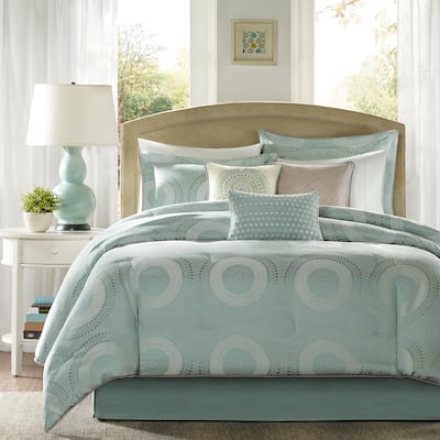 Madison Park Mason Seafoam/Sage 7 Piece Comforter Set