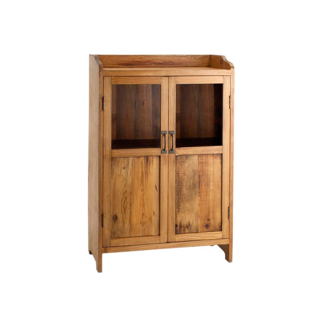 2 door Walnut Display Cabinet