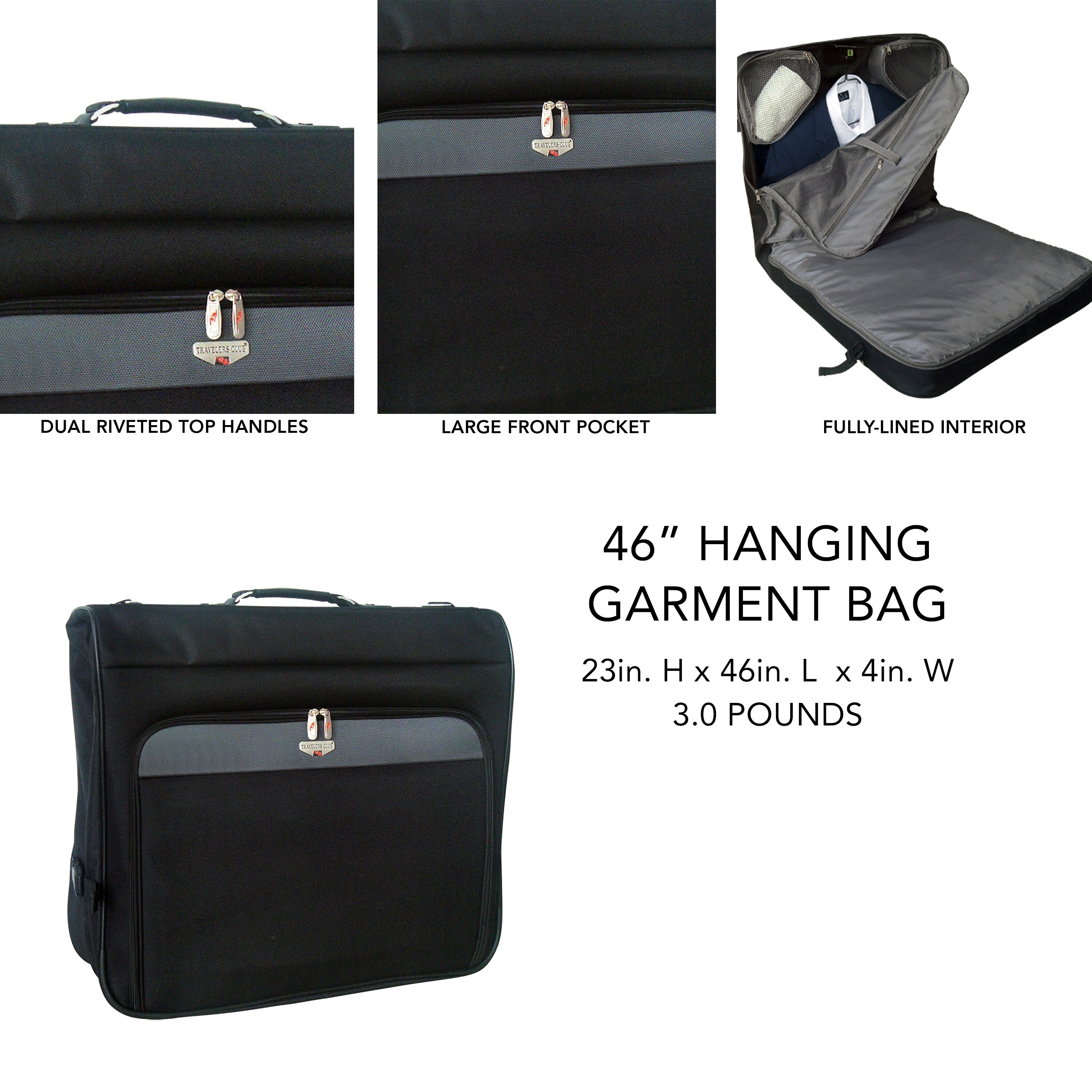 hanging garment bag with pockets