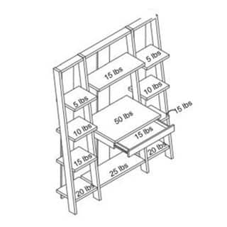 Shop Ameriwood Home Ladder Bookcase Desk Free Shipping Today