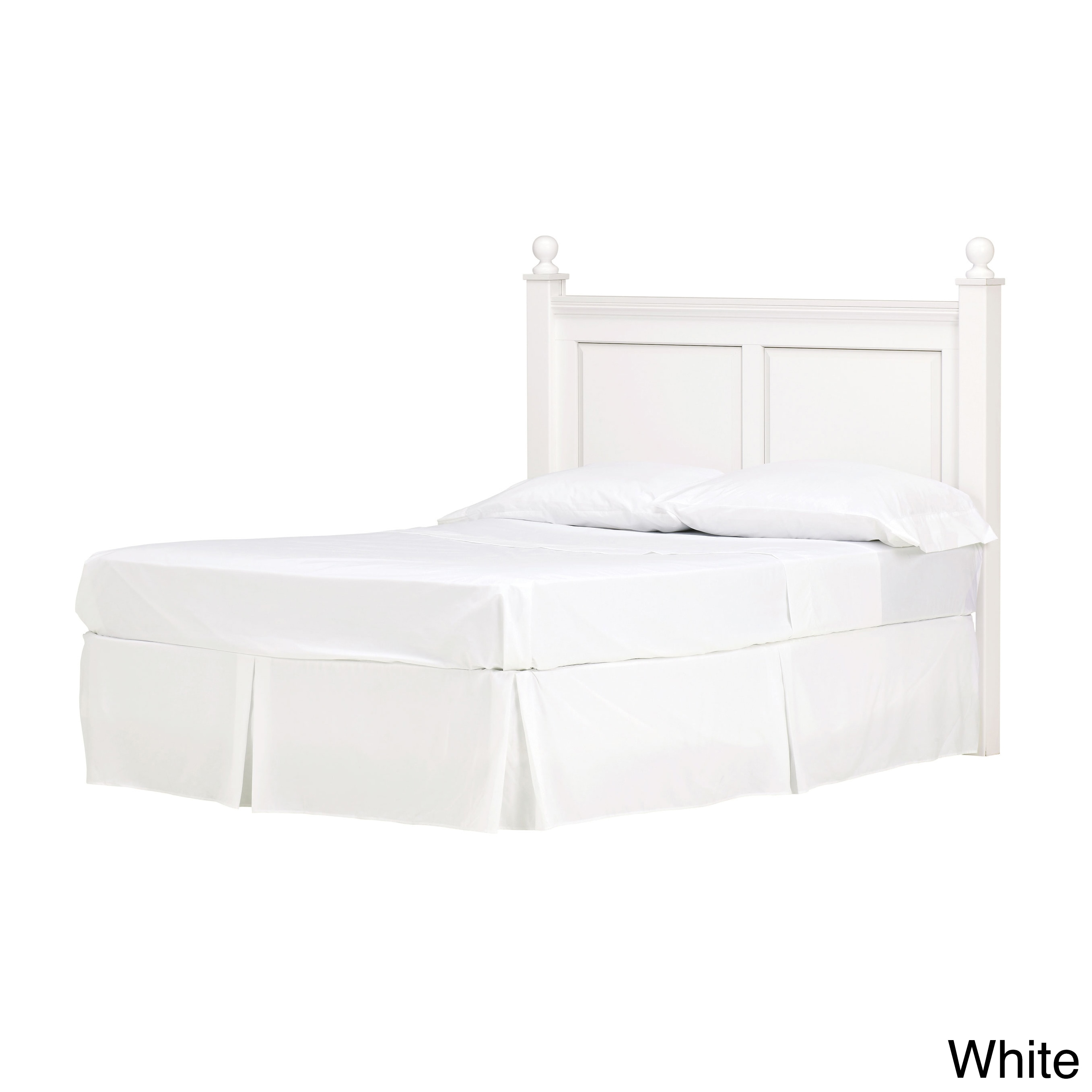 Lang Furniture Raised Panel Full Size Four Poster Headboard White Size Full