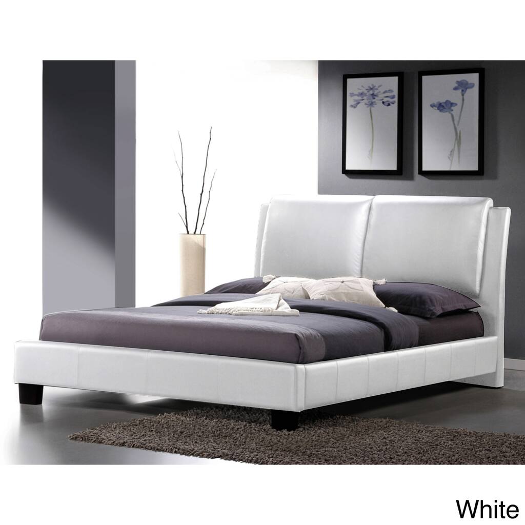 Baxton Studio Sabrina Modern Full-sized Bed with Overstuffed Headboard
