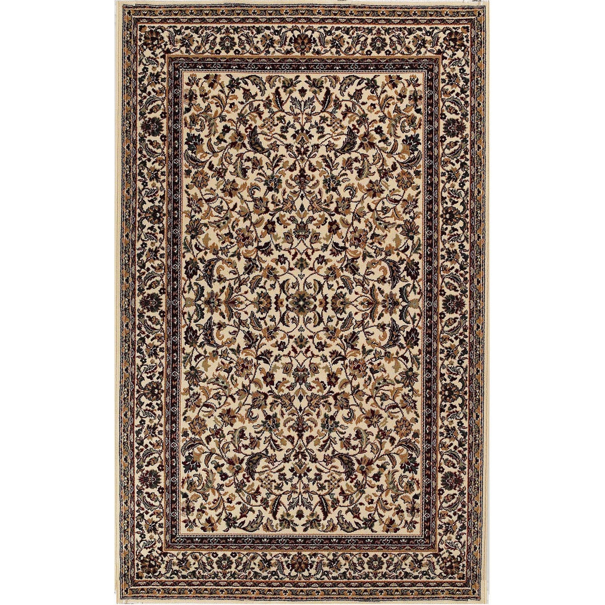 Sarouk Cream Indoor Rug (76 X 112)