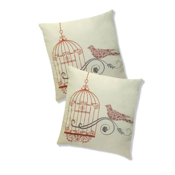 Shop Lush Decor Dream Bird Coral Decorative Pillows Set Of 2