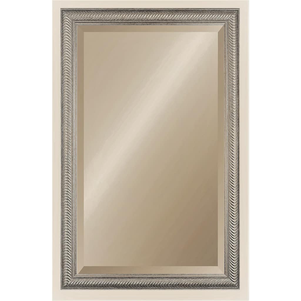 Wave Collection Etched Gold Framed Wall Mirror