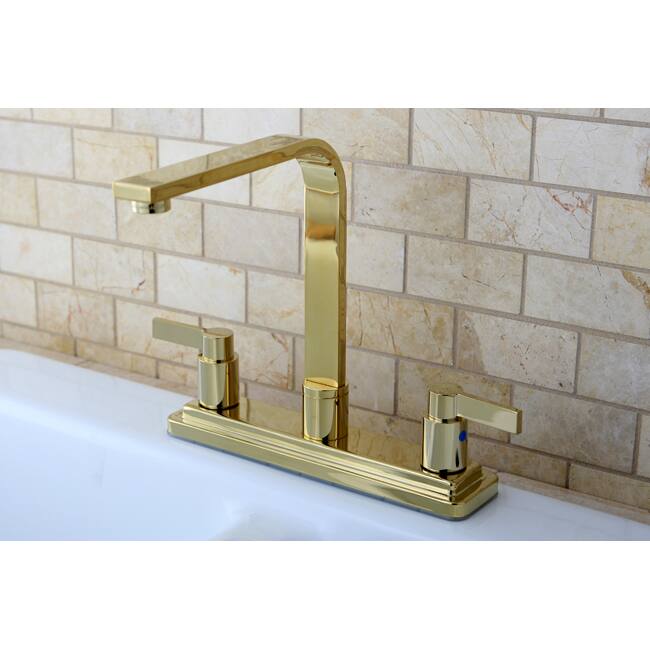 Euro Two-handle Polished Brass Kitchen Faucet