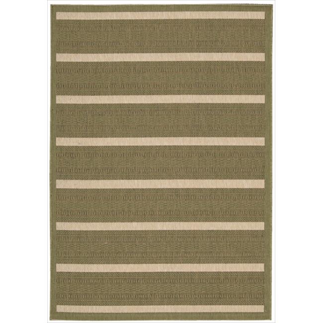 Eclipse Sophisticated Stripe Green Rug (96 X 13)