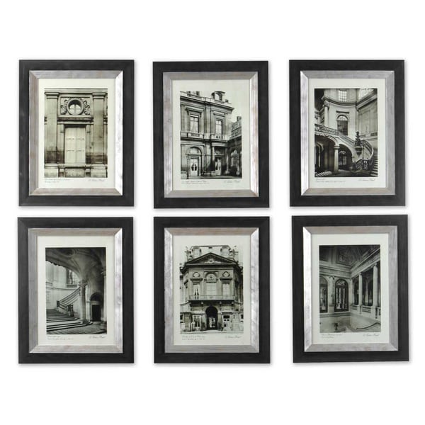 Shop Uttermost Paris Scene Framed Art Set 6 Green Free 