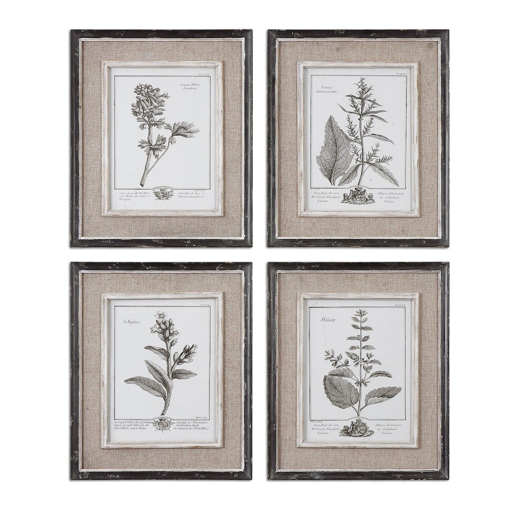 Uttermost Casual Grey Study Framed Art (Set of 4) - White