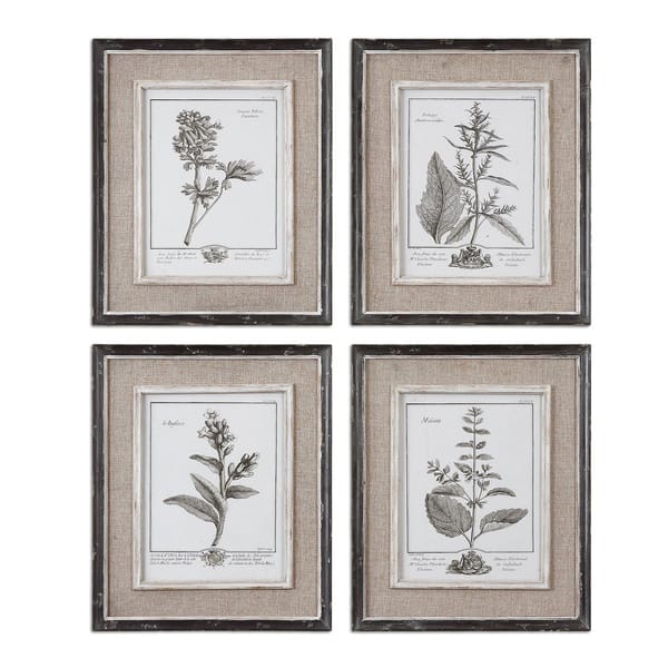 slide 2 of 3, Uttermost Casual Grey Study Framed Art (Set of 4) - White