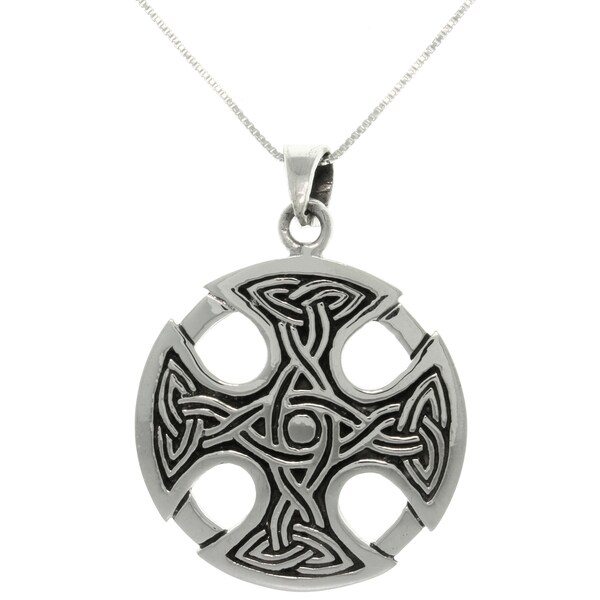 Silver Celtic Medallion Cross Necklace - Free Shipping On Orders Over ...