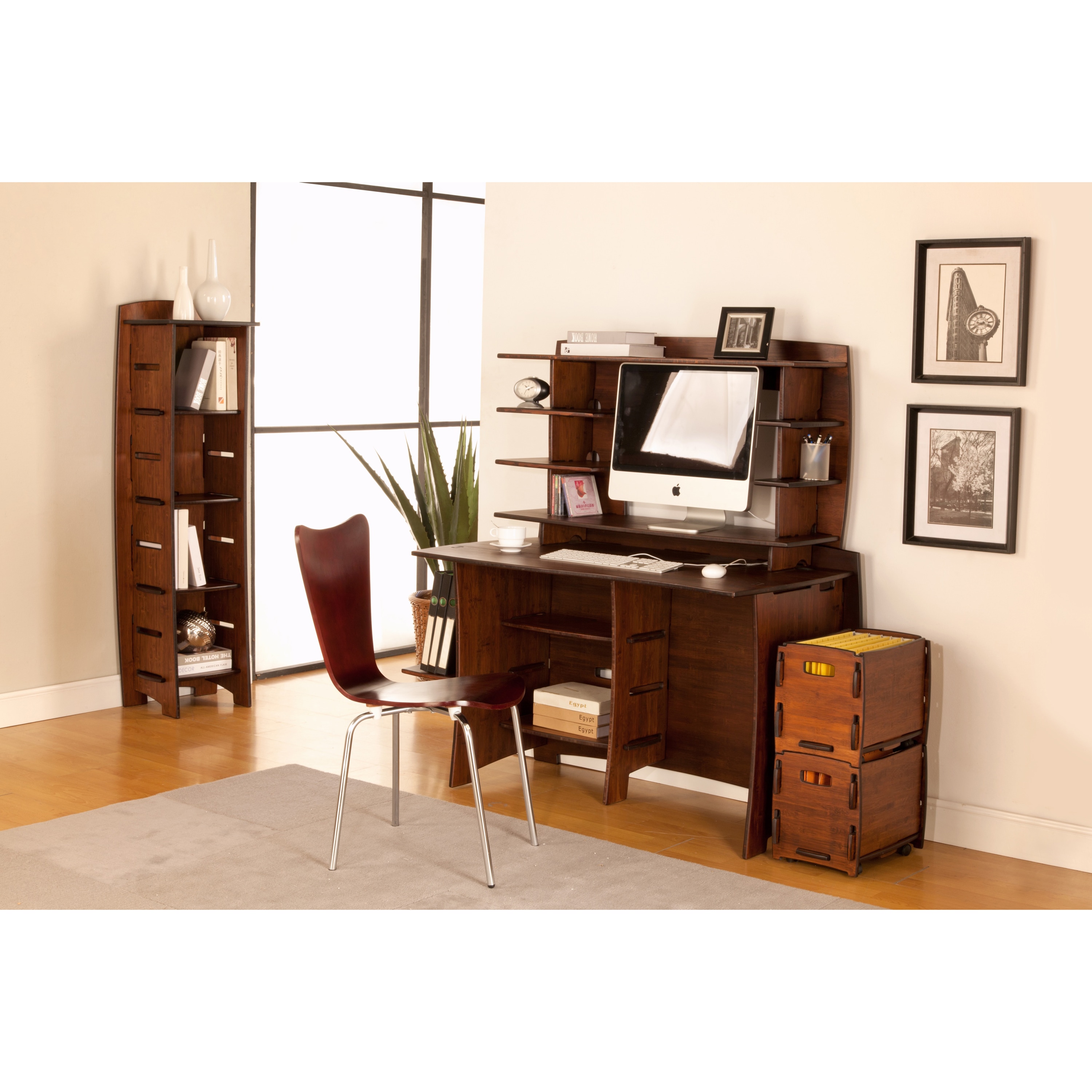 Shop Legare Sustainable Bamboo 48 Inch Desk Espresso Free