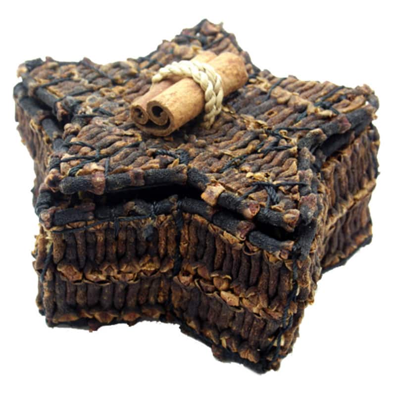 Handmade 3-inch Star Clove Box, Handmade in Indonesia
