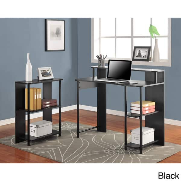 Shop Ameriwood Home Computer Desk And Bookcase Set Free Shipping