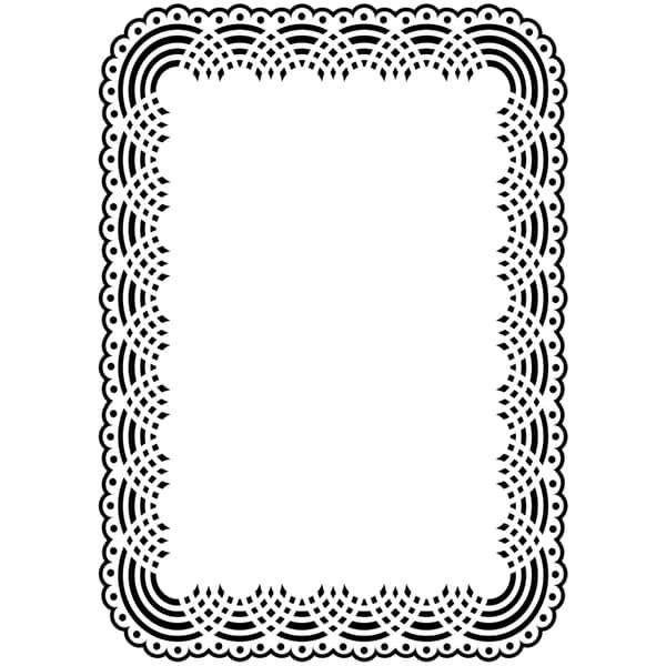 Embossing Folder Background 5"X7" Doily Darice Cutting & Embossing Dies