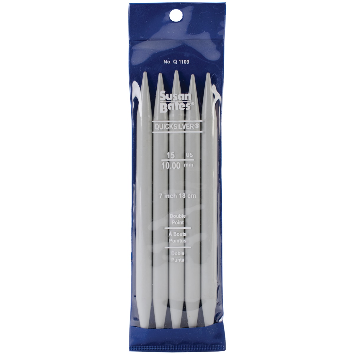 Quicksilver Double Point Knitting Needles 7 5/pkg size 15/10mm