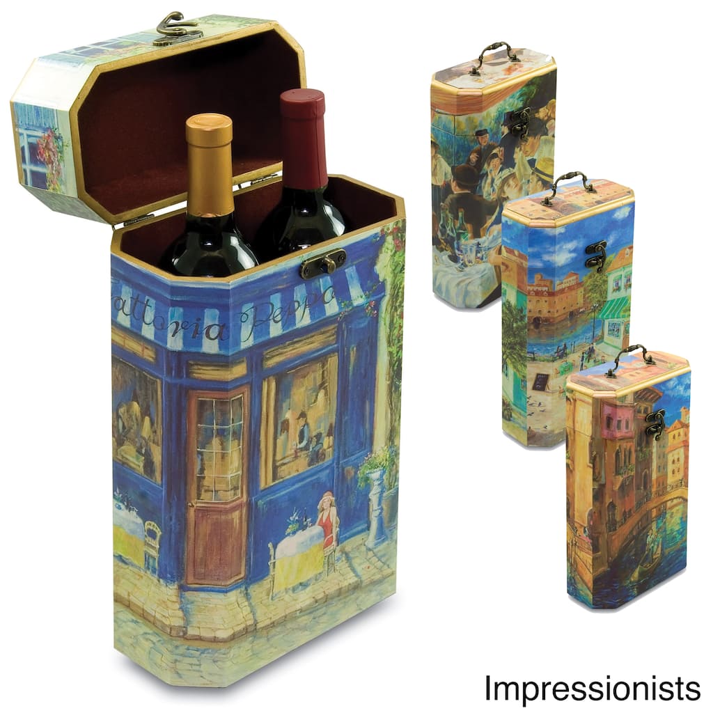 Art Themed Two-Bottle Wine Box