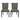 Barcelona Klein Rollerback Dining Chairs (Set of 2) - 20 inches w. x 25 inches d. x 36 inches h